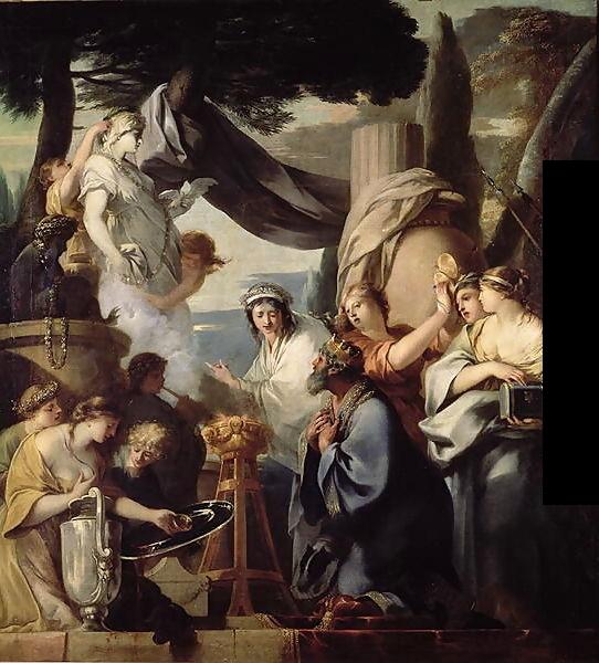 Bourdon, Sebastien Solomon making a sacrifice to the idols oil painting picture